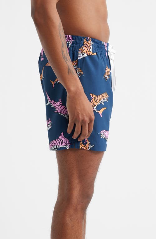 Chubbies The King Of The Seas Classic Lined 5.5-inch Swim Trunks In Blue