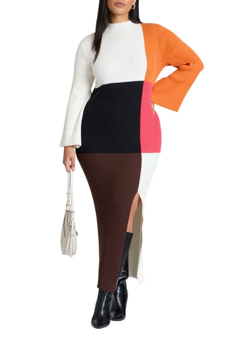 Colorblocked Maxi Dress (Plus)