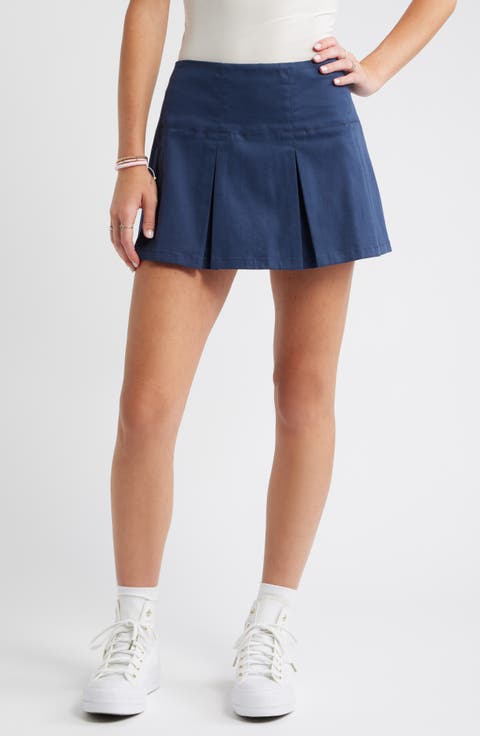Preppy Pleated Miniskort