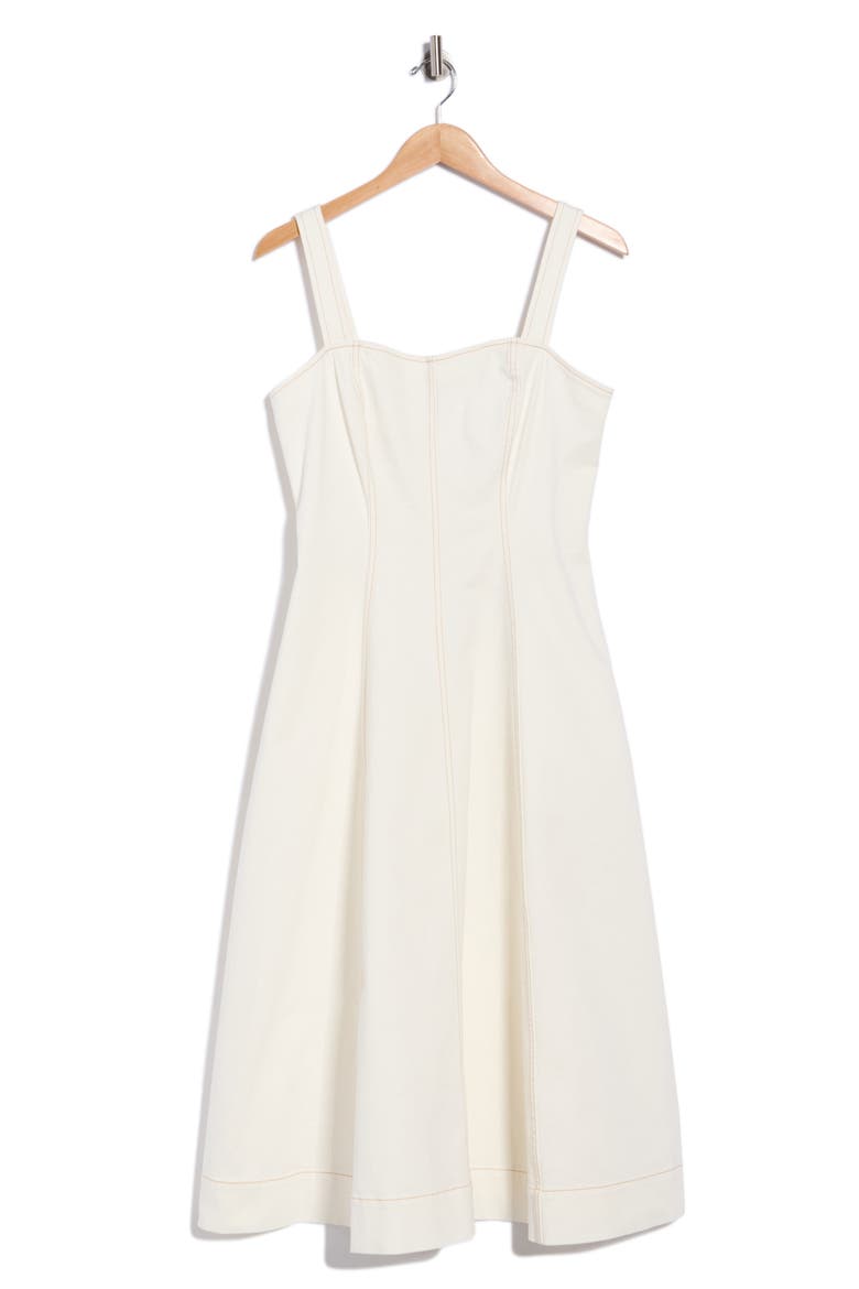 Cora Denim Midi Dress, Main, color, EGGSHELL WASH