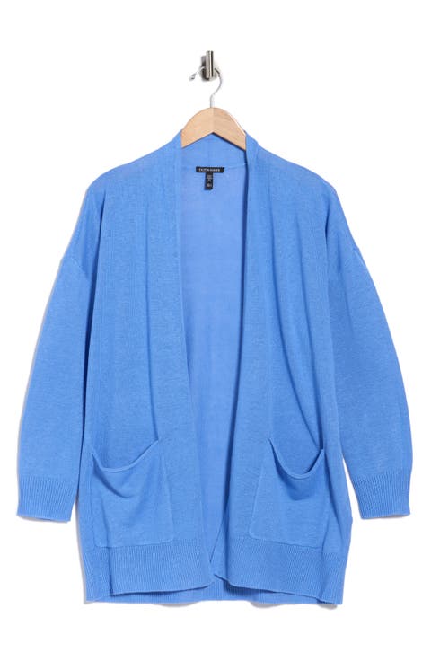 Patch Pocket Organic Linen & Organic Cotton Cardigan