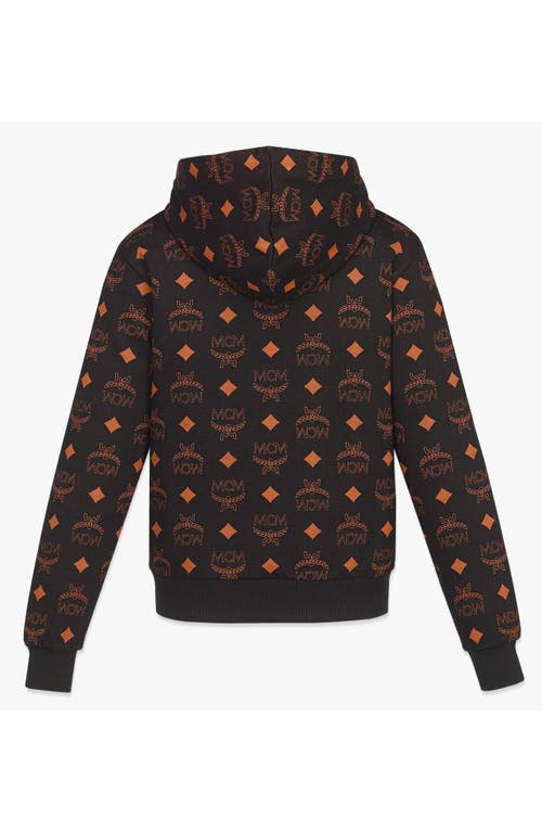 Mcm Maxi Monogram Print Hoodie In Organic Cotton In Multi