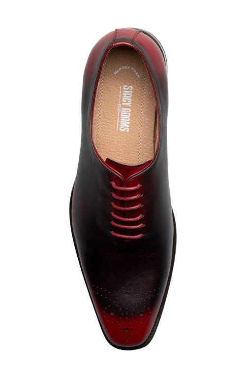 Stacy Adams Hallquist Embellished Toe Wholecut Shoe In Red