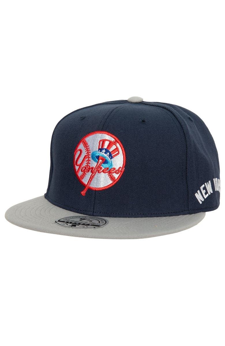 Mitchell & Ness Men's Mitchell & Ness Navy/Gray New York Yankees Bases Loaded Fitted Hat, Main, color, Navy
