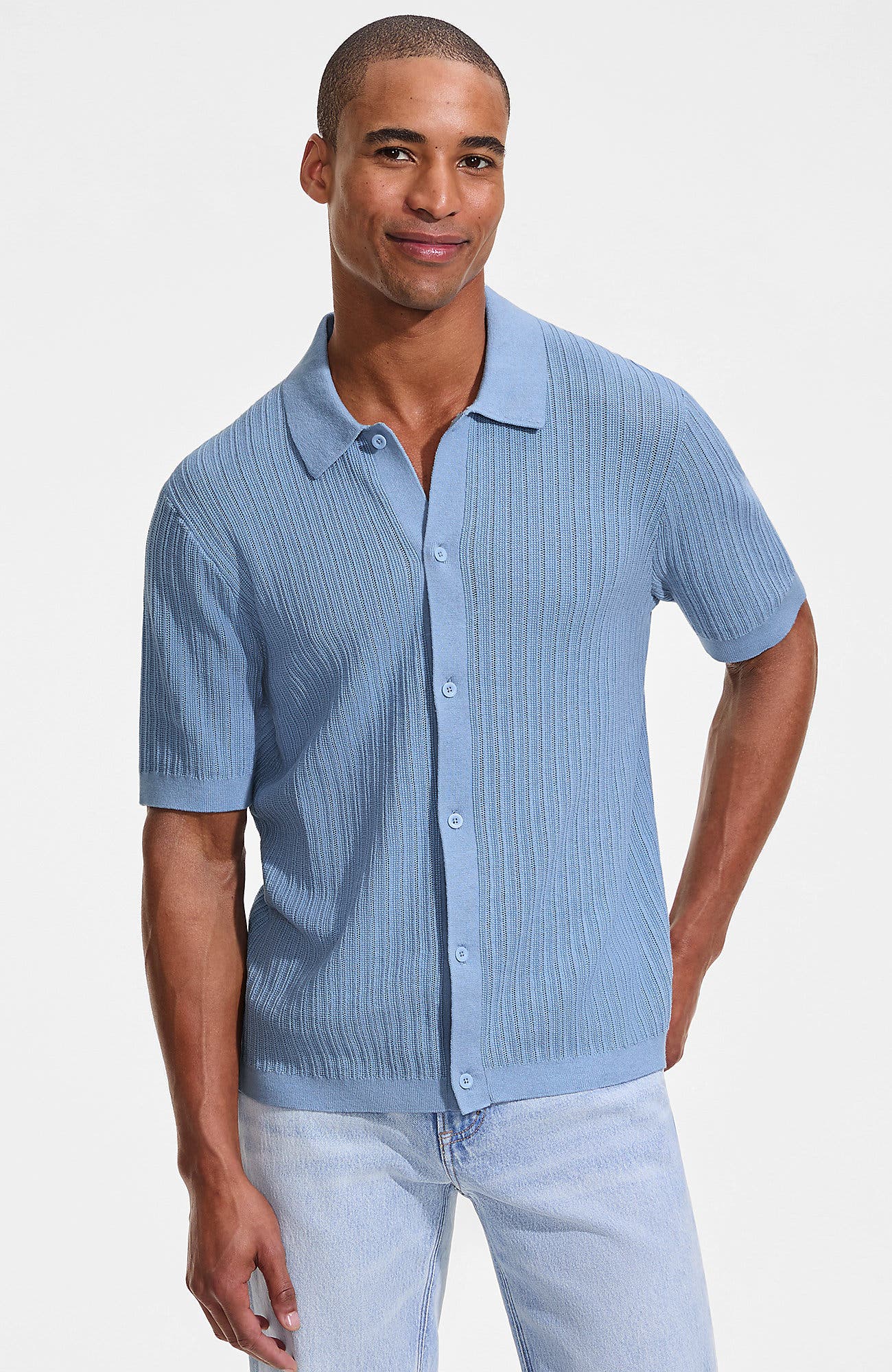 Short Sleeve Lightweight Button Through Polo - image 3