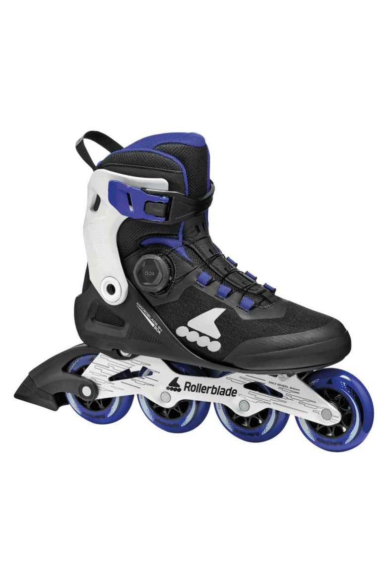 Macroblade 84 BOA Mens Inline Skates, Main, color, Black/Blue/Bone White