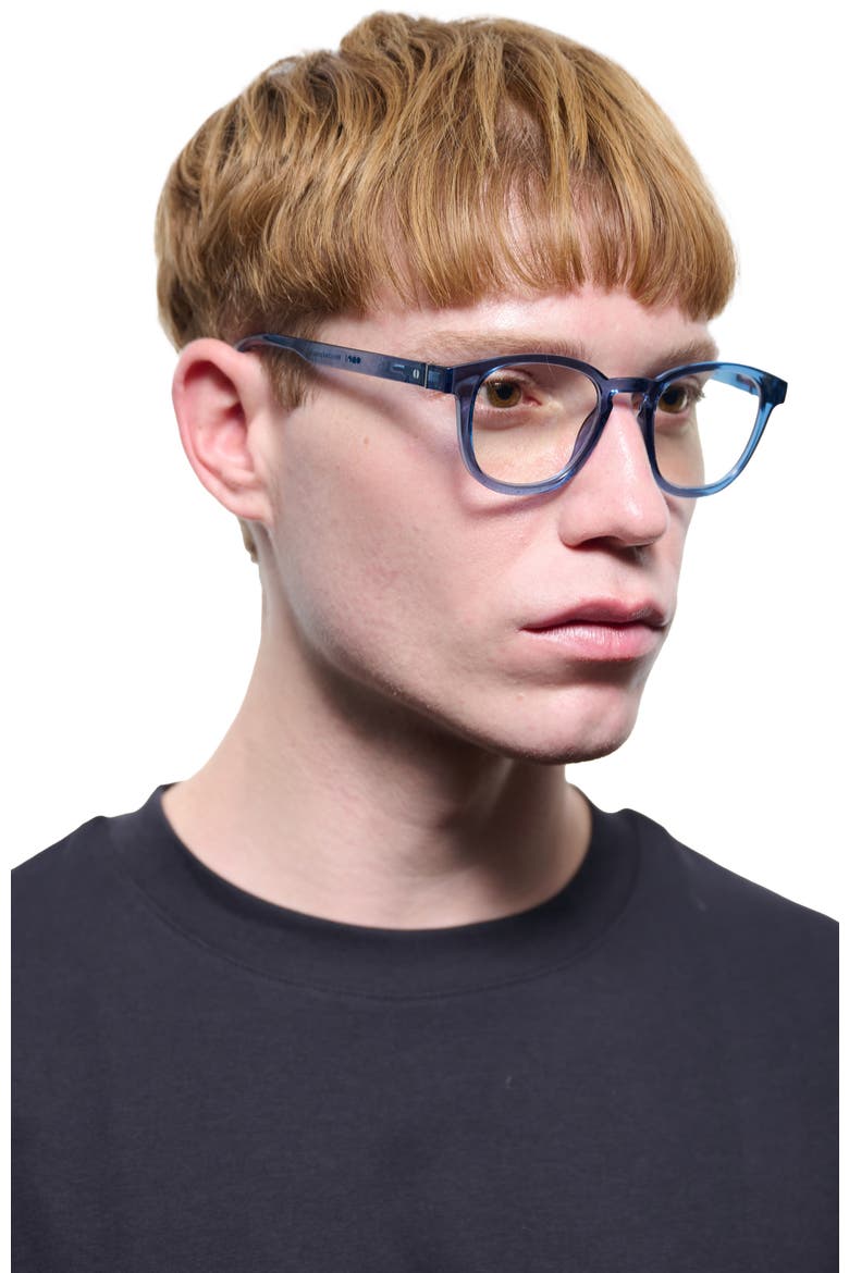 HELVETICA READING GLASSES, Alternate, color, BLUE