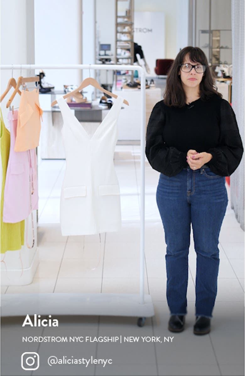 Olympia Deep V-Neck Minidress, sales video thumbnail