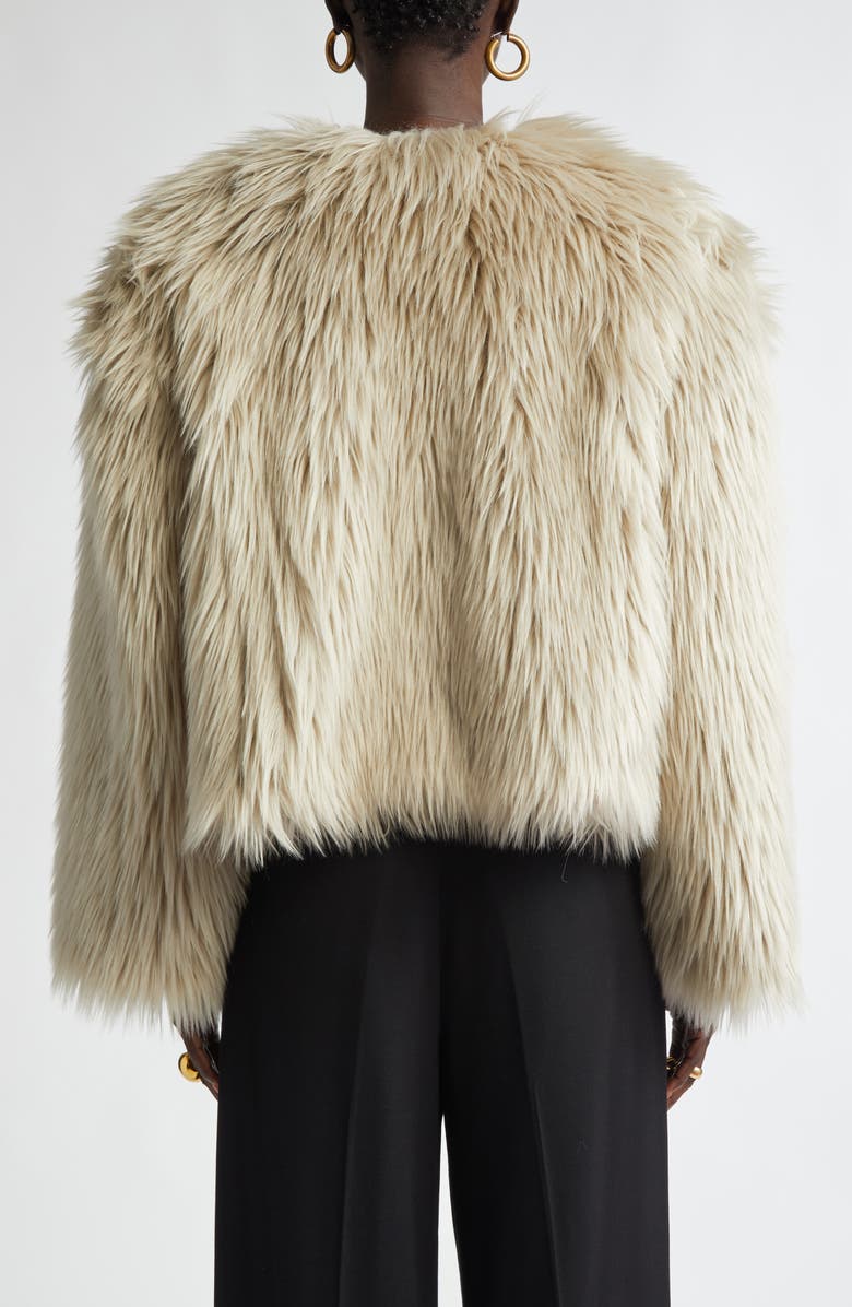 St. John Collection Faux Fur Crop Jacket, Alternate, color, 
