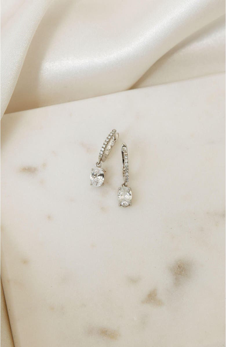 Untamed Petals Duchess Crystal Drop Earrings, Alternate, color, Silver