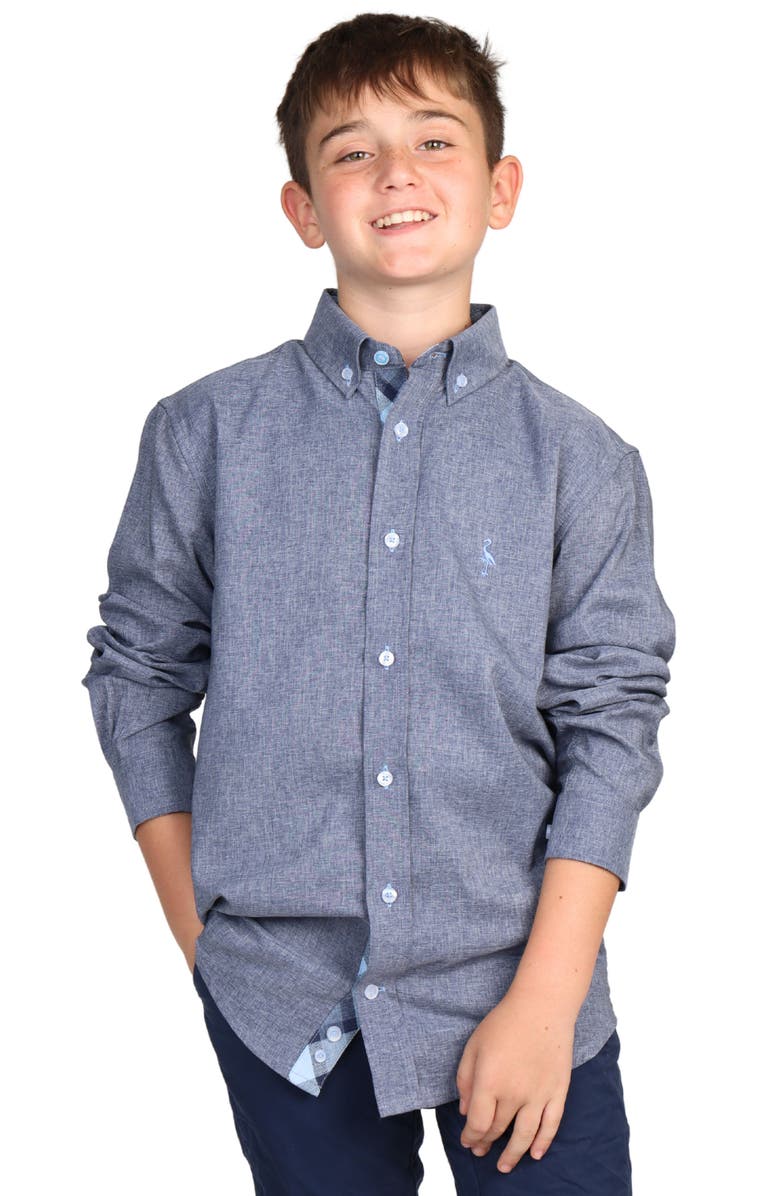 TailorByrd Kids' Textured Mélange Sport Shirt, Main, color, 