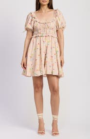 En Saison Mia Ruffle Puff Sleeve Minidress