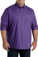 Harbor Bay by DXL Big & Tall Easy-Care Solid Sport Shirt