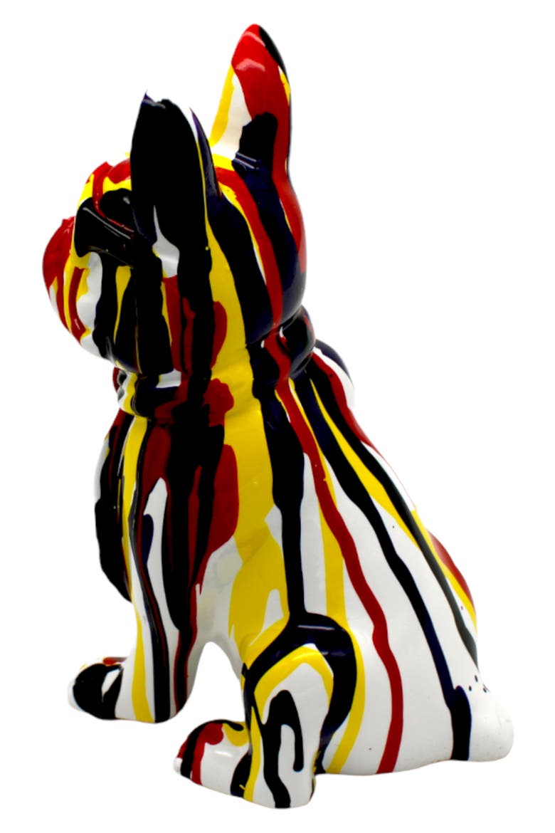 Glasses Graffiti Bulldog Art Decor, Alternate, color, GRAFFITI/ MULTI-COLOR