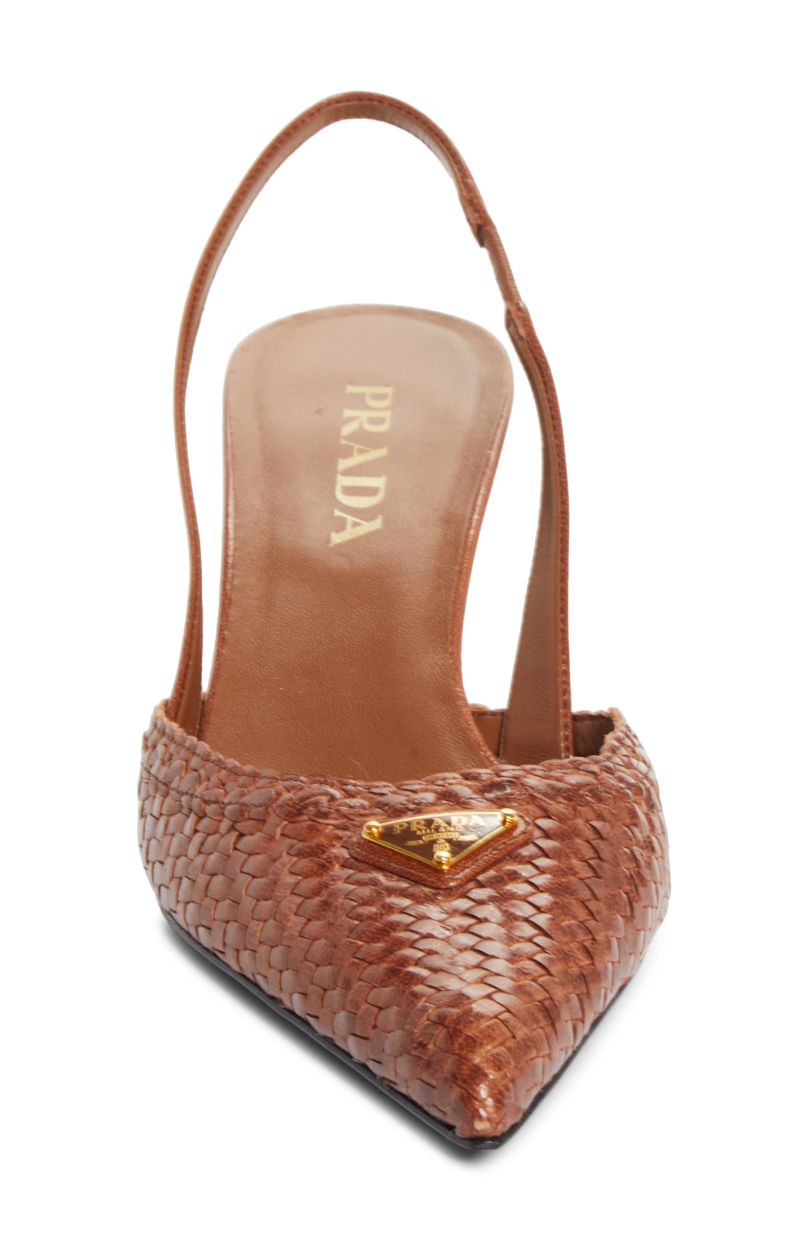 Woven Slingback Sandal, Alternate, color, COGNAC