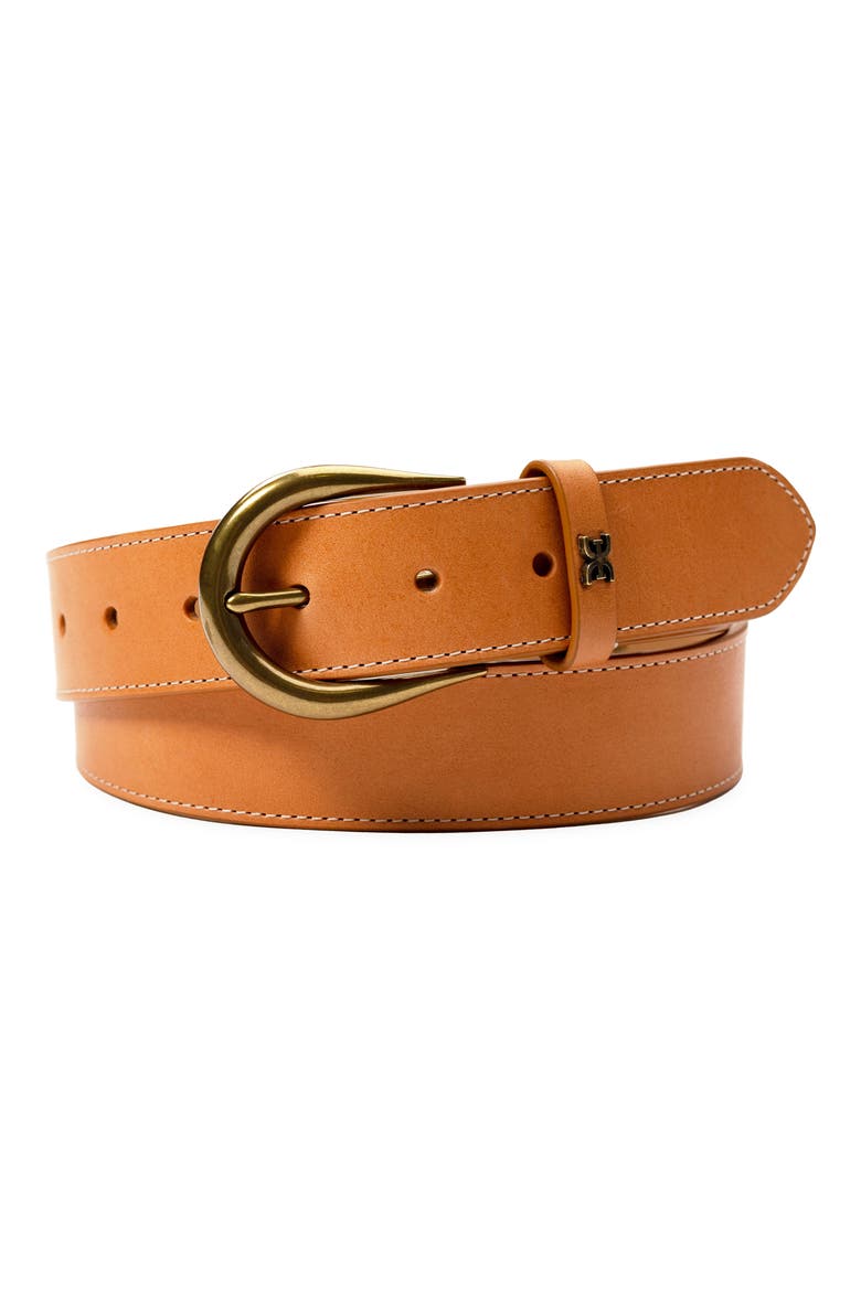 Embroidered Western Belt, Main, color, SADDLE