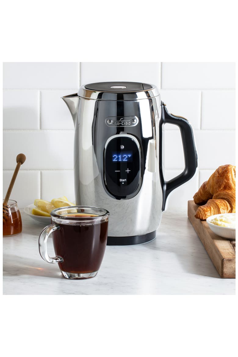 Digital Electric Cordless Kettle, Alternate, color, STAINLESS STEEL
