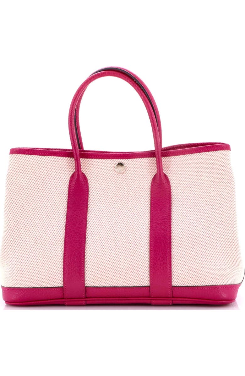 Pre-Owned Hermes Garden Party Tote Toile and Leather 30, Alternate, color, Rose Pourpre