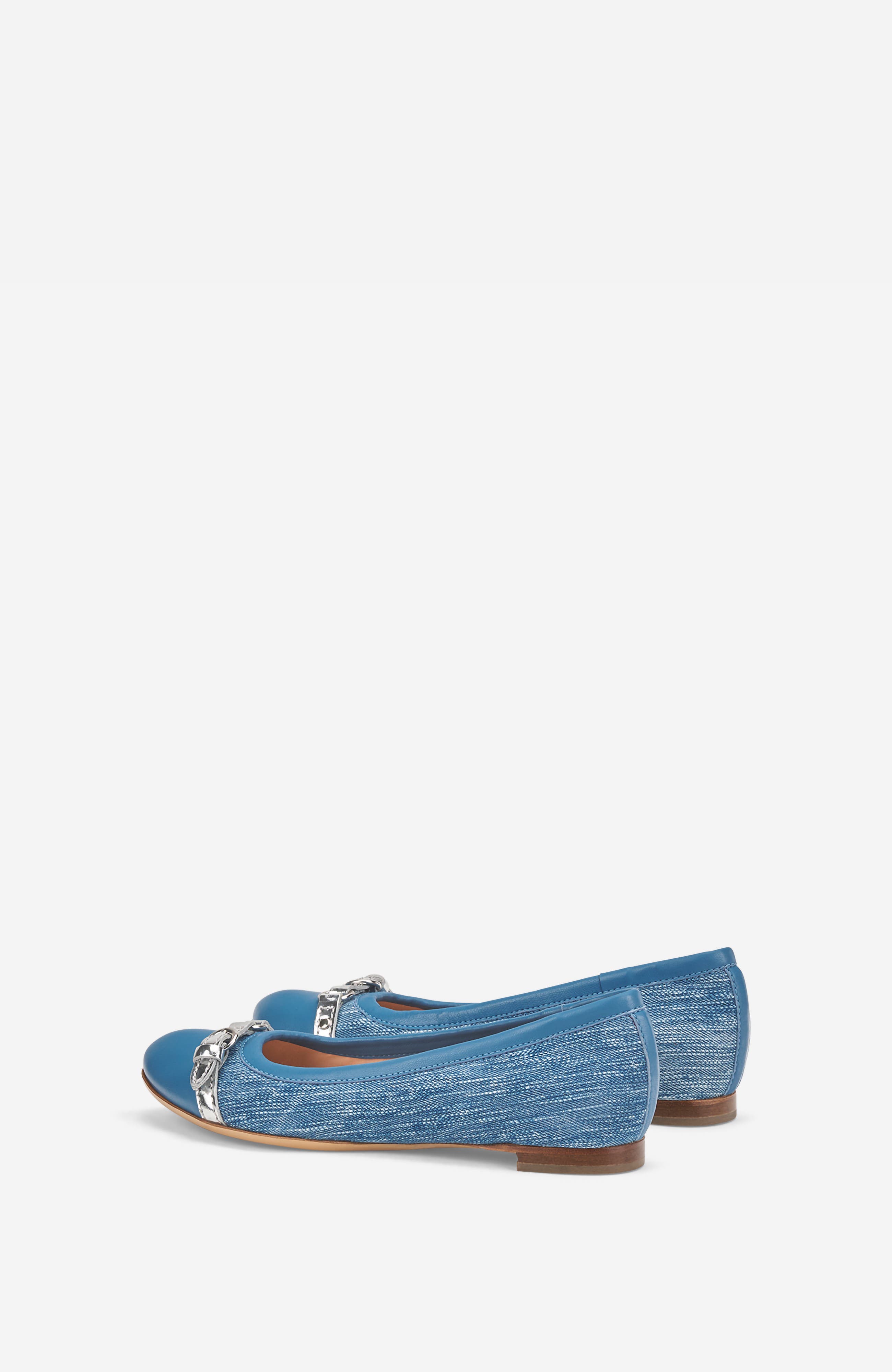Mae Cap Toe Ballet Flat, Alternate, color, Denim