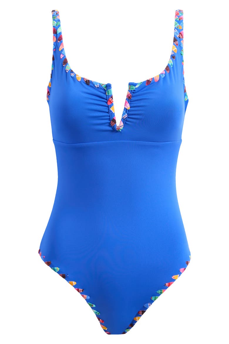 On the Edge One-Piece Swimsuit, Alternate, color, LAPIS