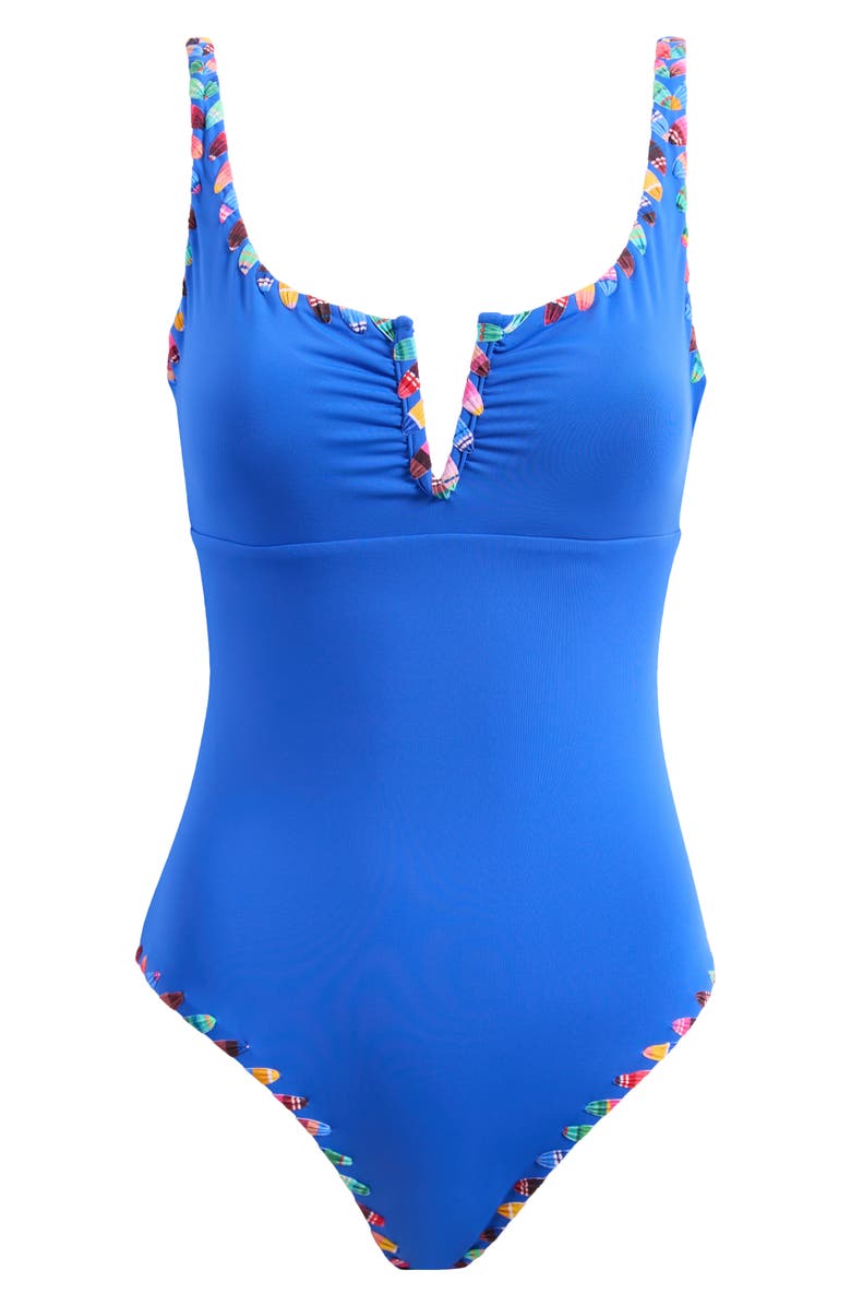 Becca On the Edge One-Piece Swimsuit, Alternate, color, Lapis
