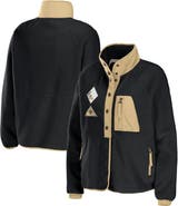 WEAR by Erin Andrews Women's WEAR by Erin Andrews Black New Orleans Saints Polar Fleece Raglan Full-Snap Jacket