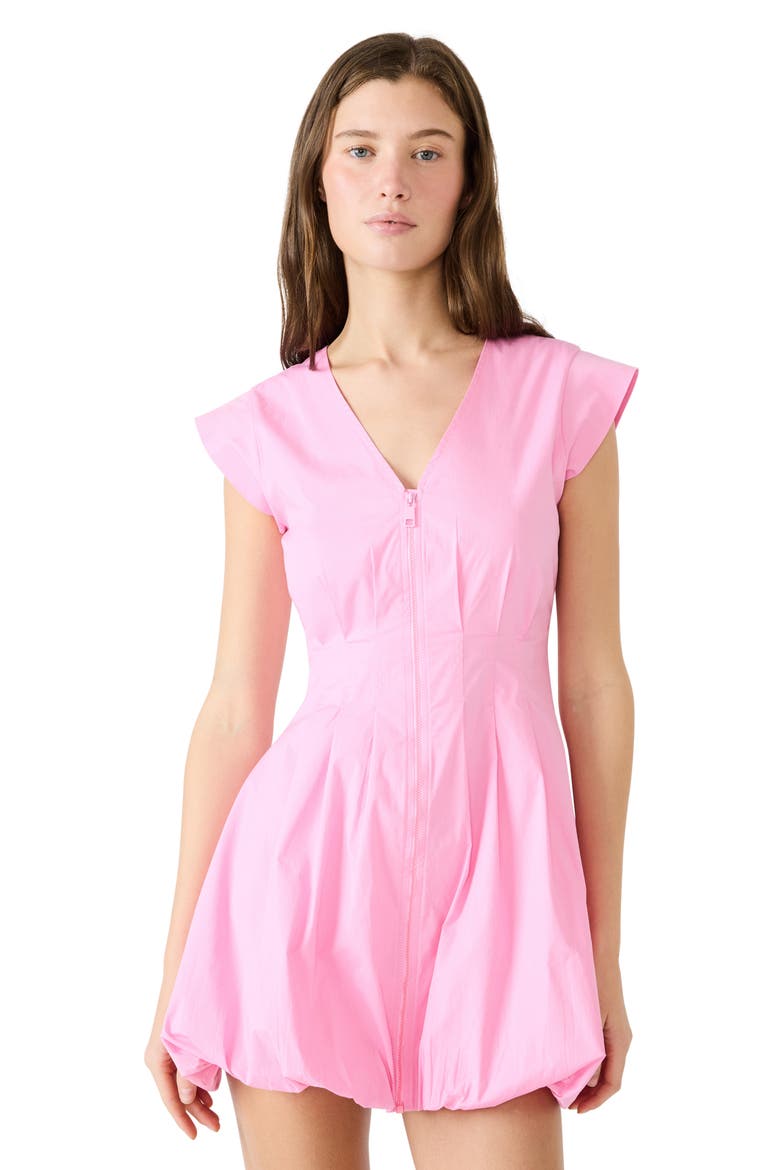 Gale Bubble Minidress, Alternate, color, PINK TAFFY