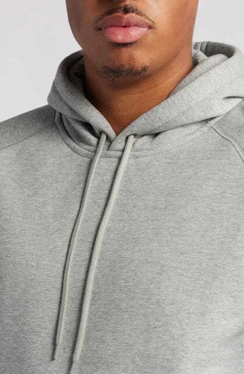 Carhartt Light Grey Cotton Blend Hooded Chase Sweat In Gray