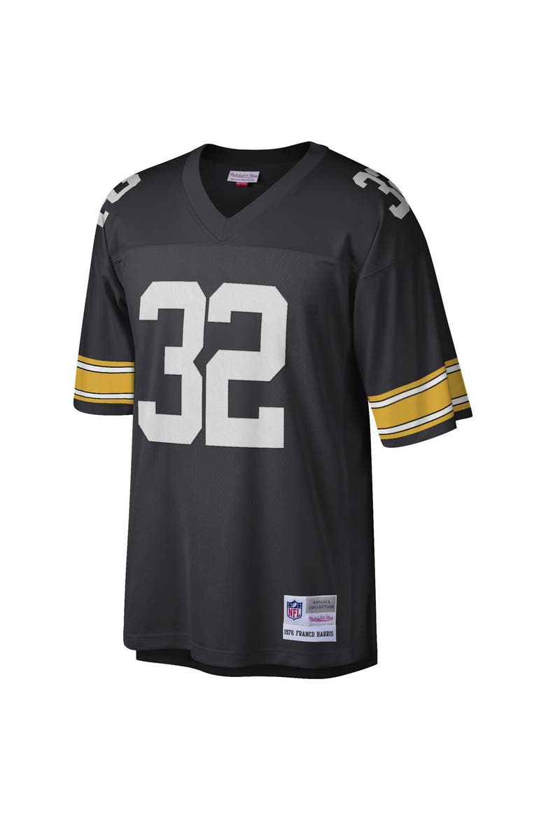 Men's Mitchell & Ness Franco Harris Black Pittsburgh Steelers Legacy Replica Jersey, Alternate, color, Black