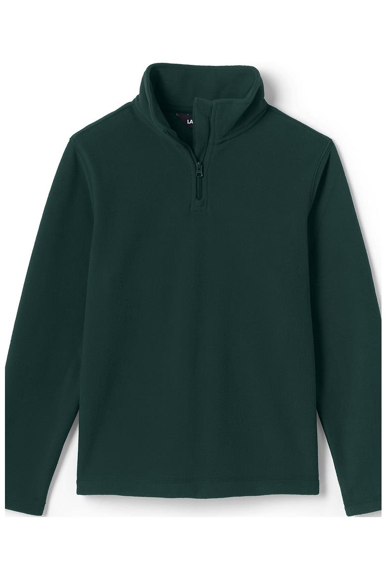 School Uniform Kids Lightweight Fleece Quarter Zip Pullover, Main, color, Evergreen