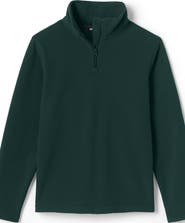 Lands' End School Uniform Kids Lightweight Fleece Quarter Zip Pullover