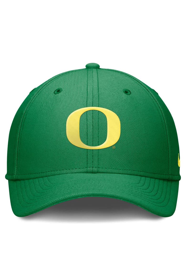 Men's Nike Green Oregon Ducks 2024 On-Field Swoosh Flex Hat, Alternate, color, Green