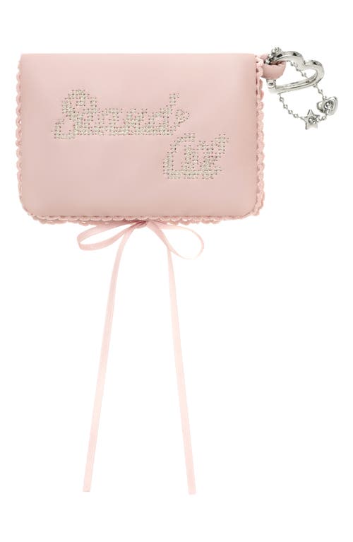 Stand Oil Embroidered Logo Wallet In Pink