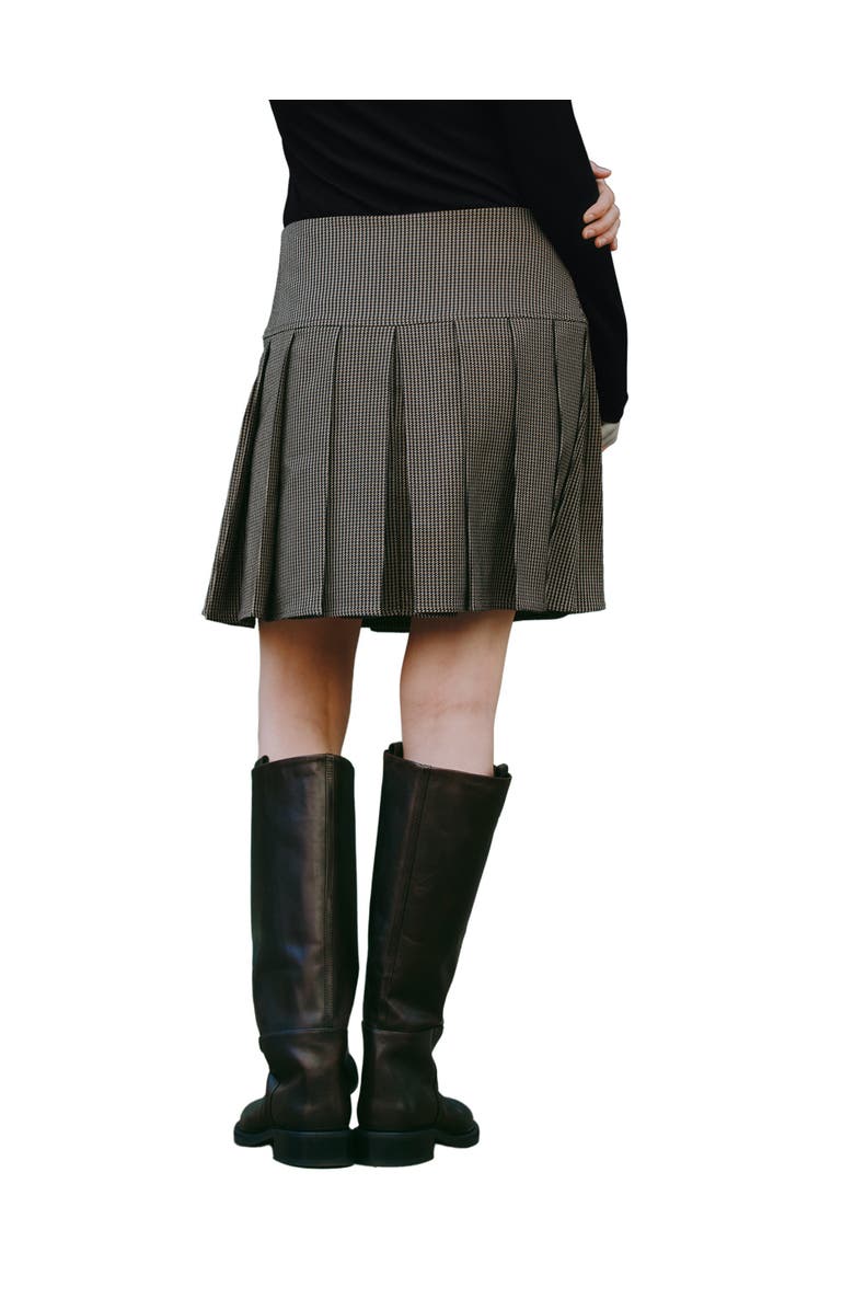 Albaray Pleated Short Skirt, Alternate, color, Brown