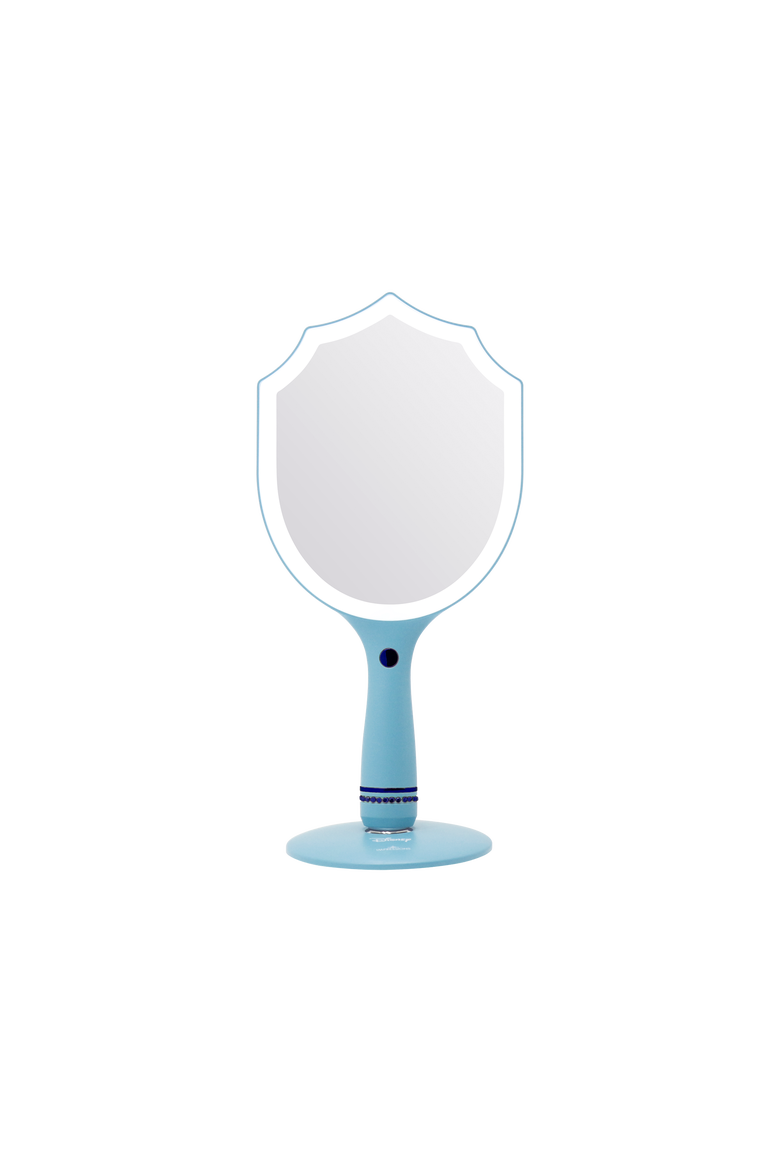 Cinderella LED Handheld Mirror with Magnetic Standing Base, Alternate, color, Blue