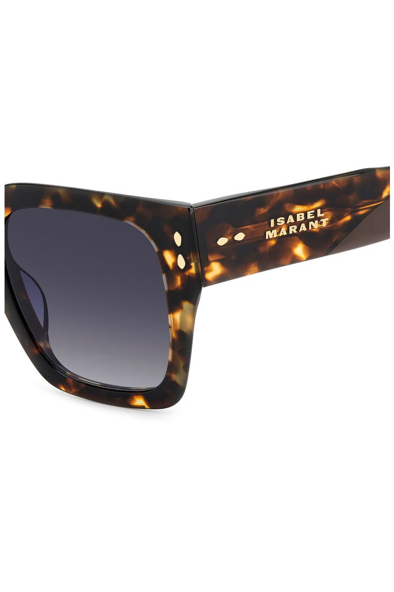 52mm Gradient Square Sunglasses, Alternate, color, HAVANA BROWN/ BLUE SF