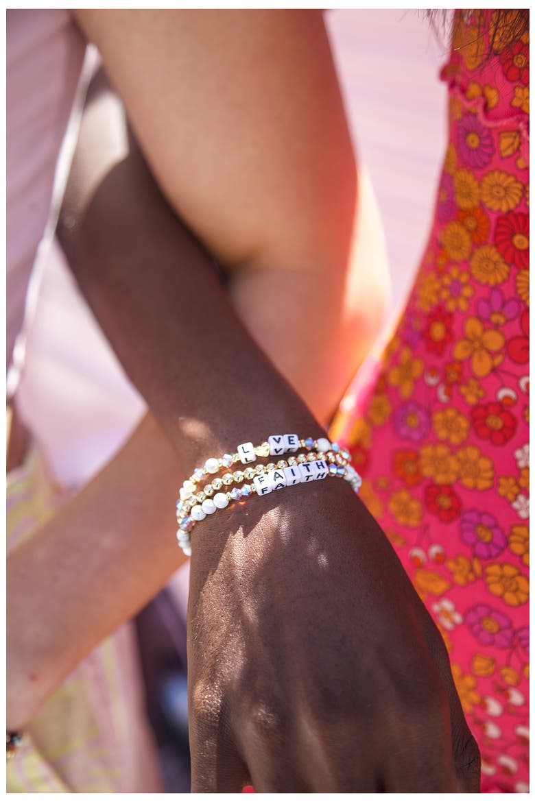 Faith & Hope Set of 3 Beaded Bracelets, Alternate, color, WHITE CLOUD