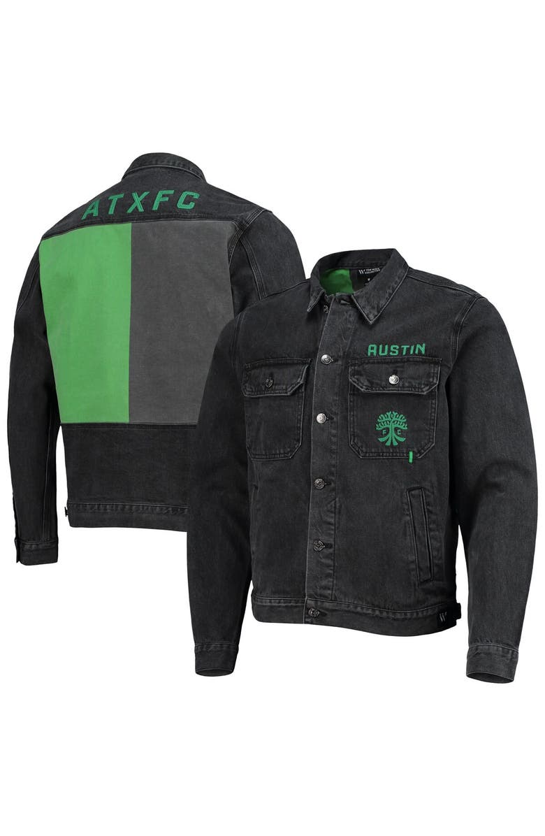 THE WILD COLLECTIVE Men's The Wild Collective Black Austin FC Denim Button-Up Jacket, Main, color, Black