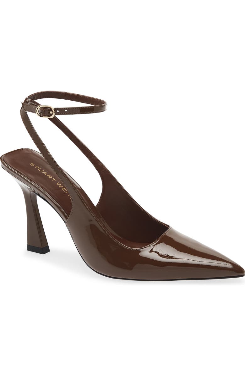 Stuart Weitzman Vinnie 85 Strap Pump, Main, color, Walnut