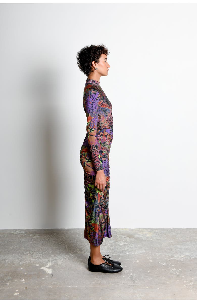 Untitled in Motion Alonia Jersey Ruched Midi Dress, Alternate, color, Horae