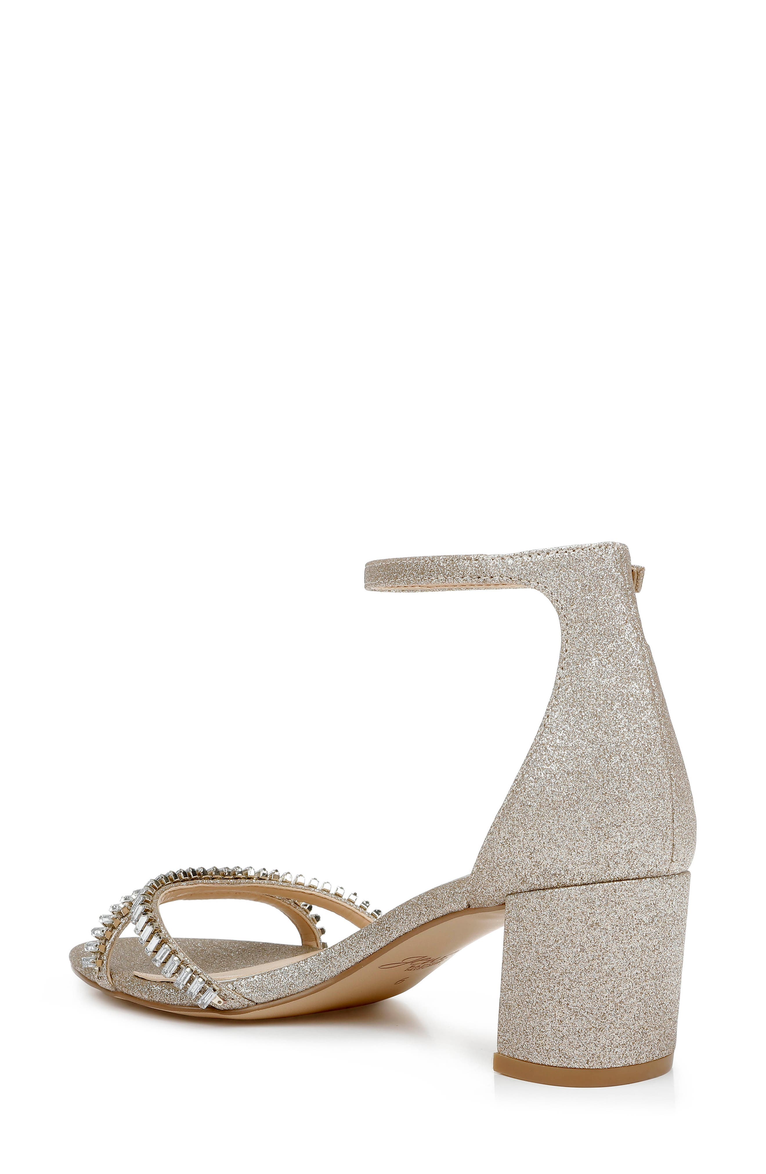 Joanne Embellished Block Heel Sandal, Alternate, color, GLD GLITT