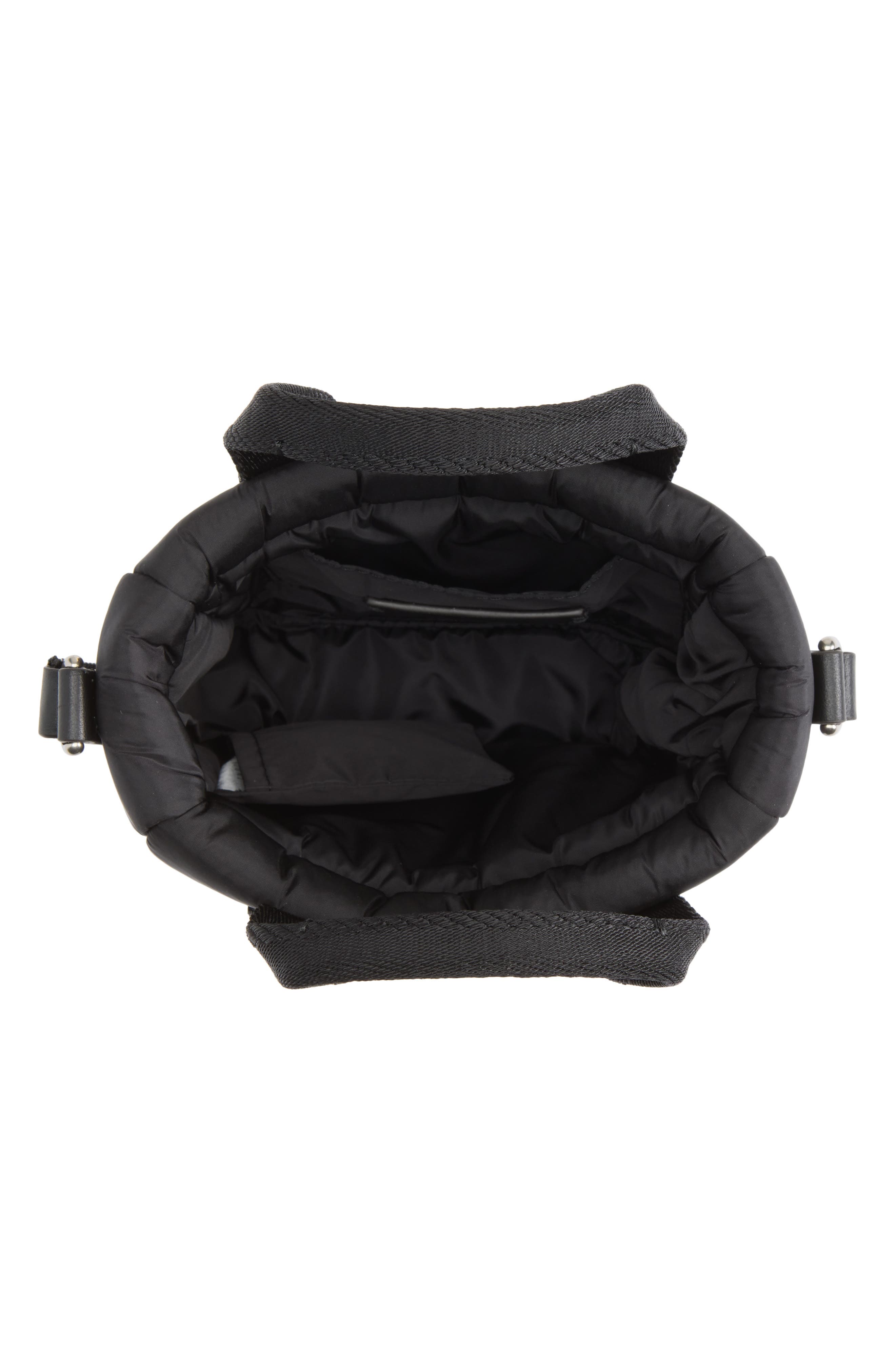 Moncler Micro Caradoc Puffer Tote, Alternate, color, Black