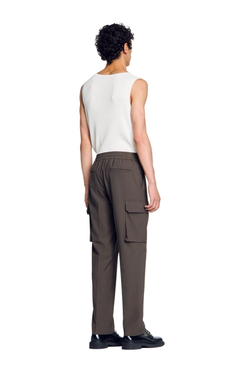 SANDRO Elasticated cargo trousers, Alternate, color, 