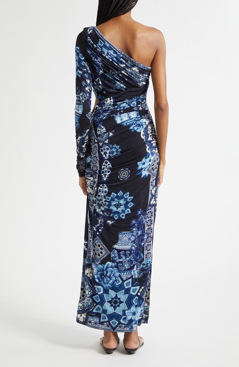 Camilla A Tiled Wonderland Cutout One-Shoulder Jersey Dress, Alternate, color, A Tiled Wonderland