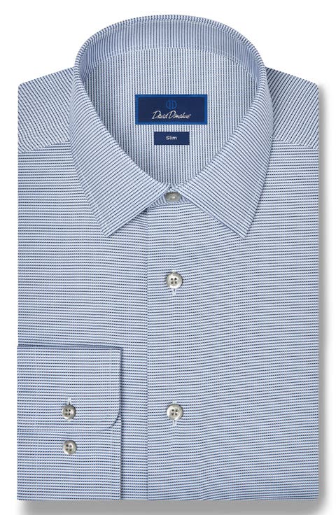 Slim Fit Stretch Micro Twill Dress Shirt