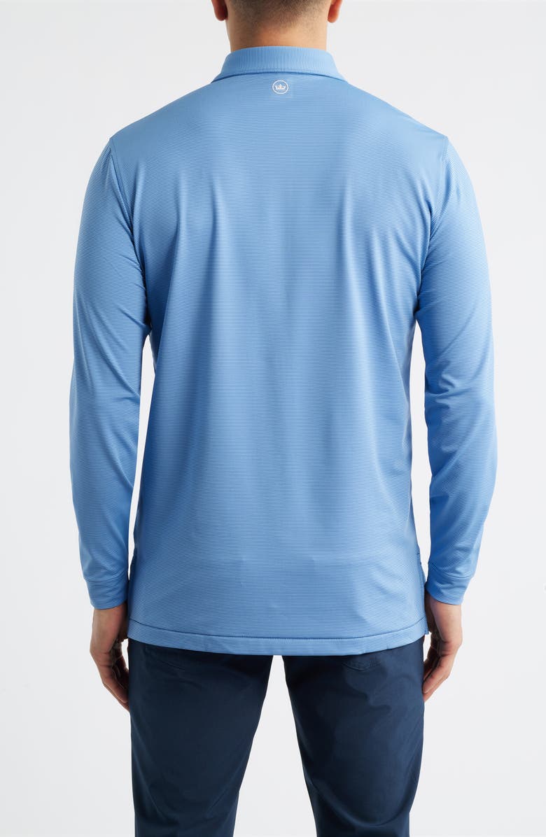 Peter Millar Jubilee Stripe Long Sleeve Performance Golf Polo, Alternate, color, Windsor Blue / Bluebird