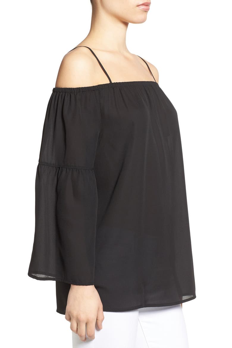 Off the Shoulder Blouse, Alternate, color, BLACK