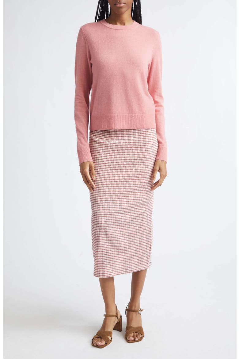 Classic Crewneck Cashmere Sweater, Alternate, color, LOTUS PINK