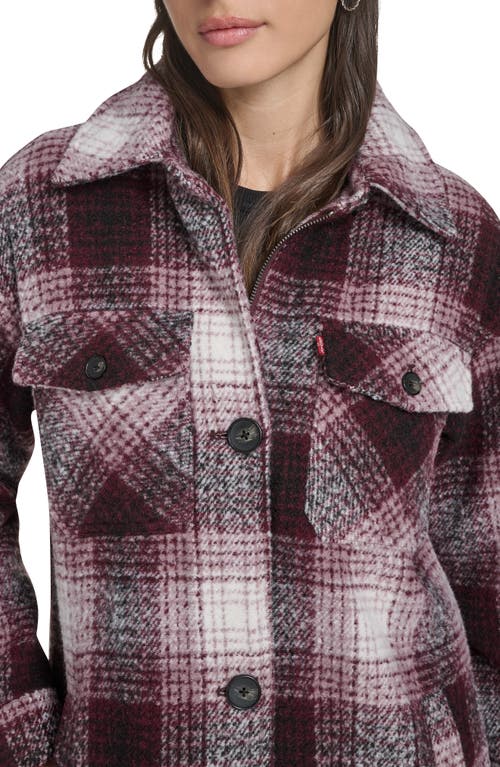 Levi's Longline Shacket In Purple