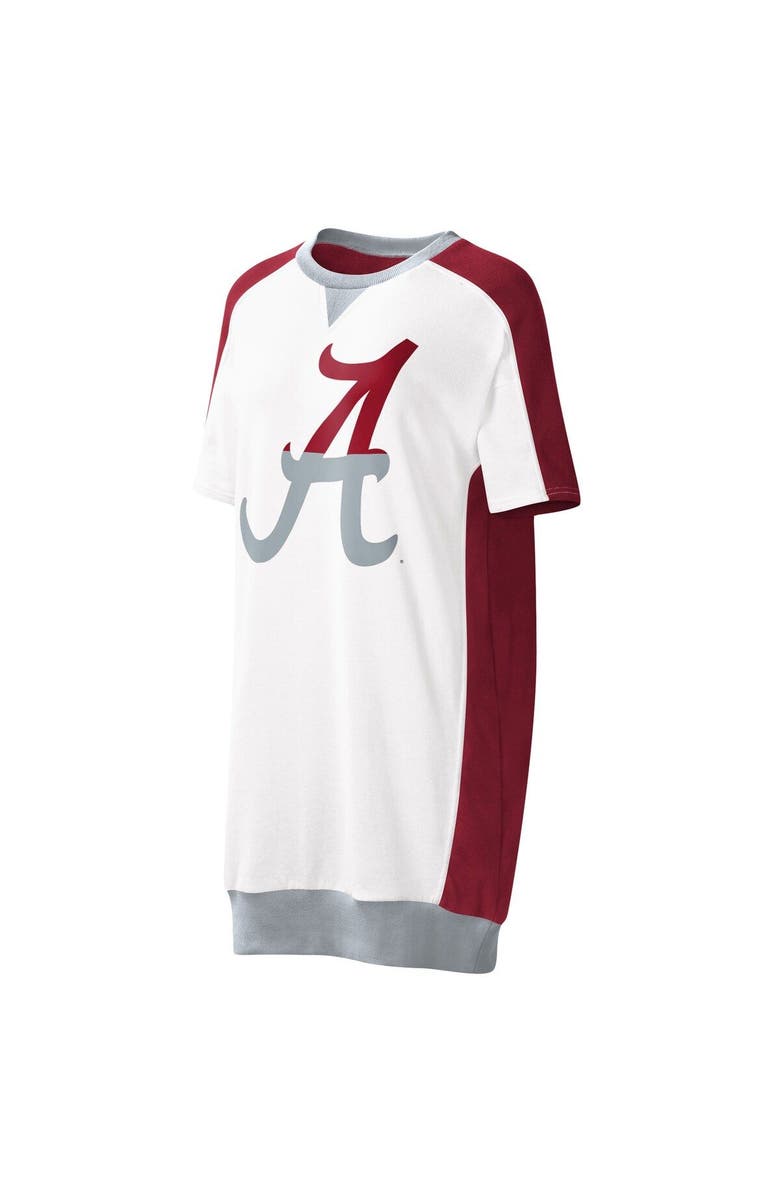 G-III 4HER BY CARL BANKS Women's G-III 4Her by Carl Banks White Alabama Crimson Tide Home Run T-Shirt Dress, Alternate, color, 